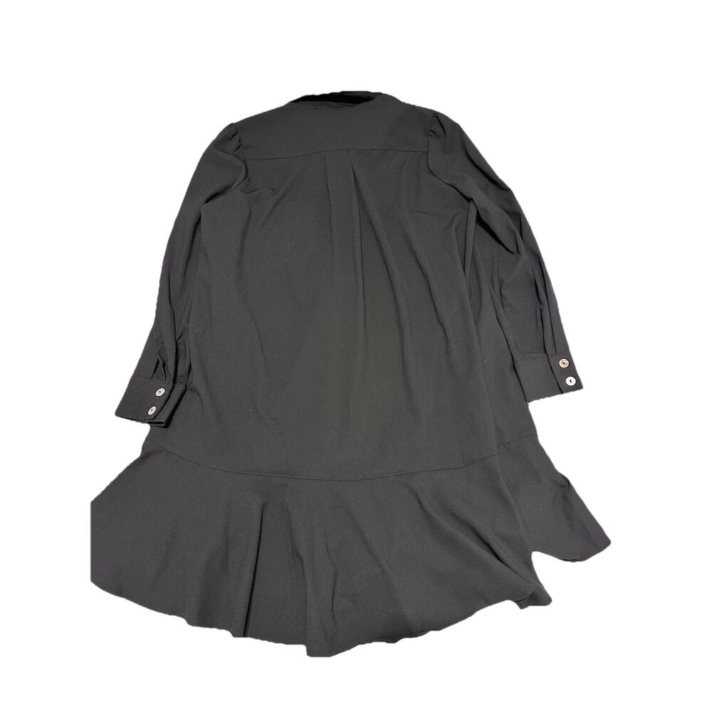 Tuckernuck Black Crepe Callahan Shirt Dress Small Preppy Swing Flirty - Picture 10 of 10
